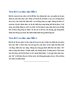 Tóm tắt Con chào mào hay, ngắn nhất | Ngữ văn 6 Kết nối tri thức