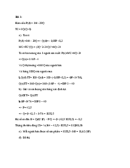 Bài tập kinh tế vi mô chuong 1 - 7