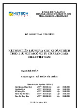 KẾ TOÁN TIỀN LƯƠNG VÀ CÁC KHOẢN TRÍCH THEO LƯƠNG TẠI CÔNG TY CỔ PHẦN GAEA FIELD VIỆT NAM |  ĐỒ ÁN KẾ TOÁN TÀI CHÍNH