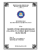 Phân Tích Mô Hình Kinh Doanh Cty CP Dịch Vụ Giao Hàng Nhanh | Bài thảo luận thương mại điện tử căn bản
