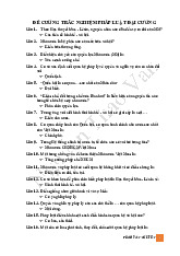 Đề cương trắc nghiệm ôn tập | Pháp Luật Đại Cương | Trường Đại học Hà Nội