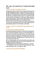 Tiền cước vận chuyển là gì ?; Hàng hóa (Freight) là gì ?