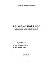 Bài giảng Triết học Mác - Lênin | Trường Đại học Thuỷ lợi