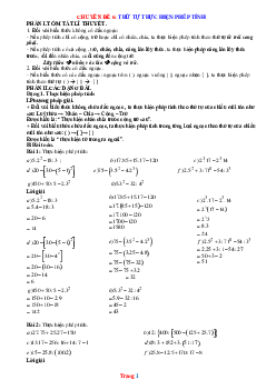 Chuyên đề thứ tự thực hiện phép tính Toán 6 (có lời giải chi tiết)