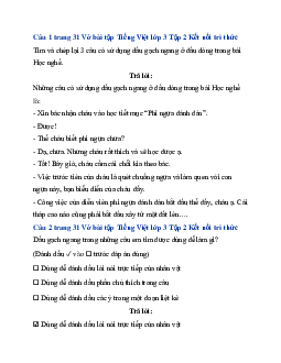 Giải VBT Tiếng Việt lớp 3 Bài 14: Học nghề | Kết nối tri thức