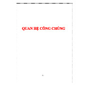 Giáo trình Quan hệ Công chúng cho Sinh viên - Chương 1 Tổng quan PR