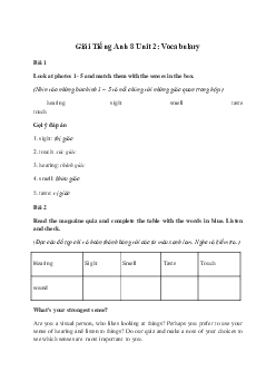 Giải Tiếng Anh 8 Unit 2: Vocabulary | Friends Plus