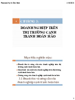 silde bài giảng lý thuyết kinh tế vĩ mô chương 3 doanh nghiệp trên thị trường cạnh tranh hoàn hảo