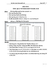 Bài số 01 tổng quan về microsoft excel 2010 môn Microsofr Excel  | Trường đại học kinh doanh và công nghệ Hà Nội