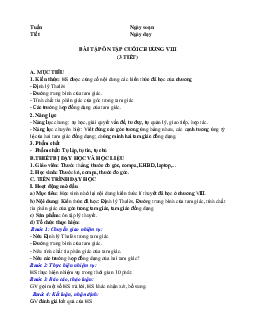 Giáo án Toán 8 Bài tập cuối chương 8 | Cánh diều