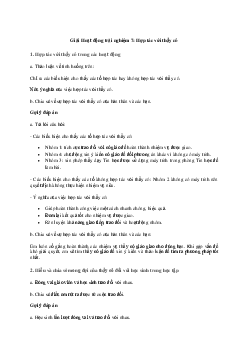 Giải Hoạt động trải nghiệm 7: Hợp tác với thầy cô | Cánh diều