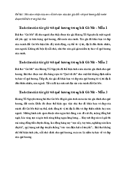 Cảm nhận của em về tình cảm của tác giả với quê hương, đất nước trong bài Gò Me | Văn mẫu 7 Kết nối tri thức