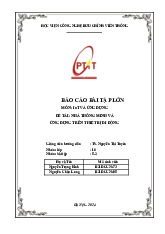 Báo cáo Mô hình nhà thông minh và ứng dụng trên thiết bị di động môn IoT và ứng dụng | Học viện Công Nghệ Bưu Chính Viễn Thông