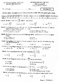 Đề thi HK2 Toán 10 năm học 2016 – 2017 trường THPT Kim Liên – Hà Nội