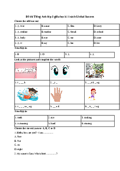Đề thi giữa kì 1 - Đề 1 | Tiếng Anh 2 Global Success