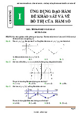 Đề kiểm tra theo bài học chủ đề ứng dụng đạo hàm để khảo sát và vẽ đồ thị hàm số