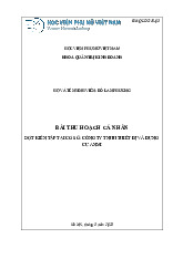 Báo cáo kiến tập tại Công ty TNHH thiết bị và dụng cụ ANMI môn Quản trị kinh doanh | Học viện Phụ nữ Việt Nam