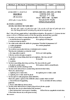Kỳ thi chọn hsg lớp 12 THPT tỉnh Ninh Thuận môn Tiếng anh năm học 2018-2019 đề thi môn Tiếng Anh – THPT