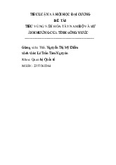 Tiểu luận TIỂU VÙNG VĂN HÓA TÂY NAM BỘ VÀ SỰ ẢNH HƯỞNG CỦA TÍNH SÔNG NƯỚC môn Đại cương văn hóa - Trường Đại học lao động -  xã hội.