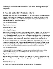 Phân tích bài thơ Bánh trôi nước - Hồ Xuân Hương chọn lọc hay nhất | Ngữ văn 7