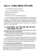 Bài 4 Chức Năng Tổ Chức và Vai Trò của Nó | Môn Quản trị học đại cương - Đại học Bách Khoa Hà Nội