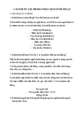 CÂU HỎI ÔN TẬP CHO KỲ THI HỌC PHẦN LỊCH SỬ MĨ THUẬT | Đại học Lâm nghiệp