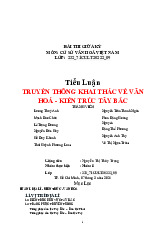 TRUYỀN THÔNG KHAI THÁC VỀ VĂN HOÁ - KIẾN TRÚC TÂY BẮC -Trường đại học Văn Lang