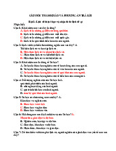 45 câu trắc nghiệm Sử học-Trường đại học Văn Lang