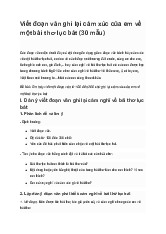 Viết đoạn văn ghi lại cảm xúc của em về một bài thơ lục bát | Ngữ văn 6