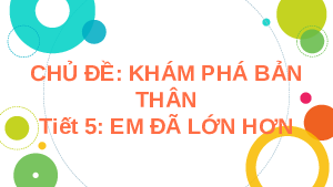 Giáo án điện tử Hoạt động trải nghiệm 6 Chủ đề 2 Kết nối tri thức: Khám phá bản thân