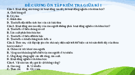 Giáo án điện tử Khoa học tự nhiên 6 Chân trời sáng tạo : Ôn tập giữa kỳ I