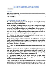 Bài Tập Môn Kiểm toán tài chính | Đại học Kinh Tế Quốc Dân