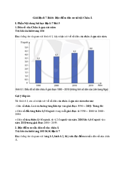 Giải Địa lí 7 Bài 6: Đặc điểm dân cư xã hội Châu Á | Cánh diều