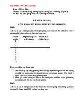 Bài kiểm tra môn Thống kê trong kinh tế và kinh doanh | Trường Đại học Kinh tế Quốc dân