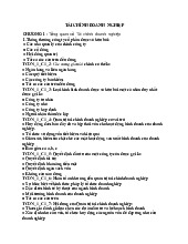 Trắc nghiệm môn Tài Chính Doanh Nghiệp | Đại học Thăng Long