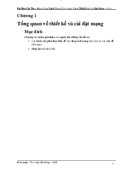 Giáo trình thiết kế và cài đặt mạng