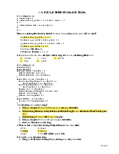 Đề cương môn Lập trình hướng đối tượng - Trường Đại học lao động -  xã hội