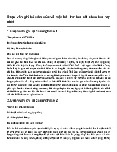 Đoạn văn ghi lại cảm xúc về một bài thơ lục bát chọn lọc hay nhất | Ngữ văn 6