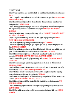 Ngân hàng câu hỏi về thuật ngữ khoa học kinh tế | Đại học Sư Phạm Hà Nội