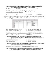 TOP 46 câu trắc nghiệm excel môn Tin học đại cương / Trường Đại học Kinh tế - Tài chính thành phố Hồ Chí Minh