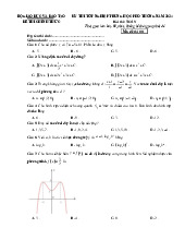 Đề thi tốt nghiệp môn Toán 2025 có đáp án mã đề 101