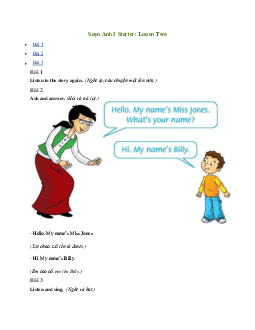 Tiếng Anh lớp 3 Starter: Lesson Two | Family and Friends