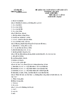 Đề thi giữa học kì 1 lớp 10 năm 2023 - 2024 sách Chân trời sáng tạo | Địa lí 10