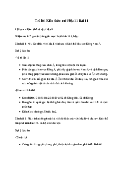 Giải Địa lí 11 Bài 11: Vị trí địa lý, điều kiện tự nhiên, dân cư và xã hội khu vực Đông Nam Á | Kết nối tri thức