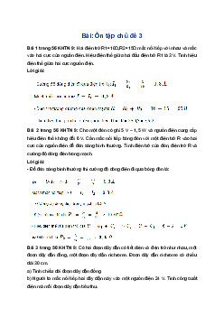 Giải Khoa học tự nhiên 9 Cánh diều Ôn tập chủ đề 3
