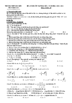 Đề cương ôn tập học kỳ 1 Toán 10 năm 2020 – 2021 trường THPT Kim Liên – Hà Nội