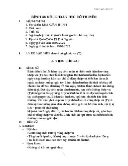 Bệnh án cổ truyền Thoái hóa khớp vai | PDF