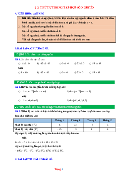 Phương pháp giải bài 2 Thứ tự trong tập hợp số nguyên Toán 6 Chân trời sáng tạo