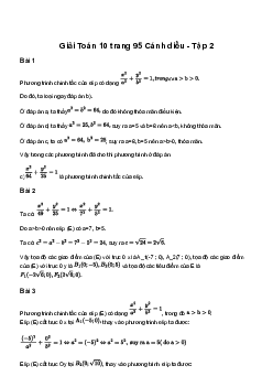 Giải Toán 10 Bài 6: Ba đường conic | Cánh diều