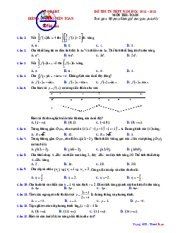Đáp án và lời giải chi tiết đề chính thức tốt nghiệp THPT 2022 môn Toán